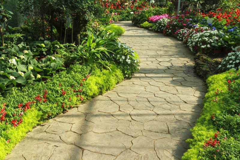 Flagstone Patio with Garden